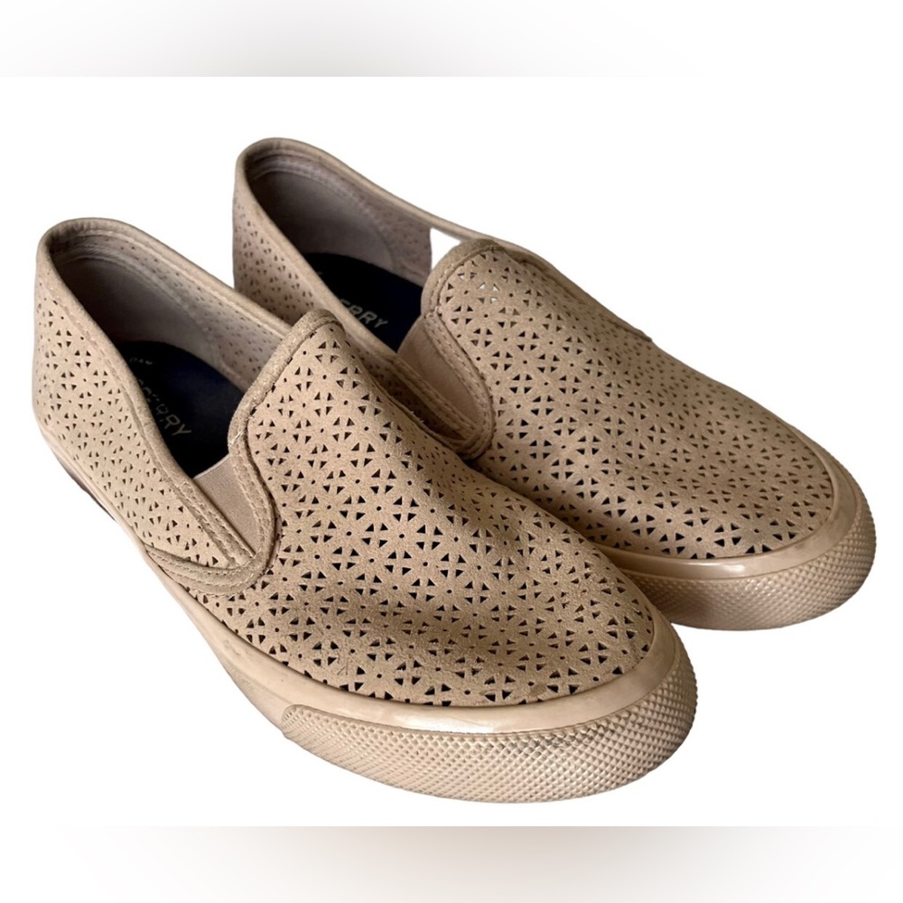 Sperry Pink Leather Slip On Shoes Size 10